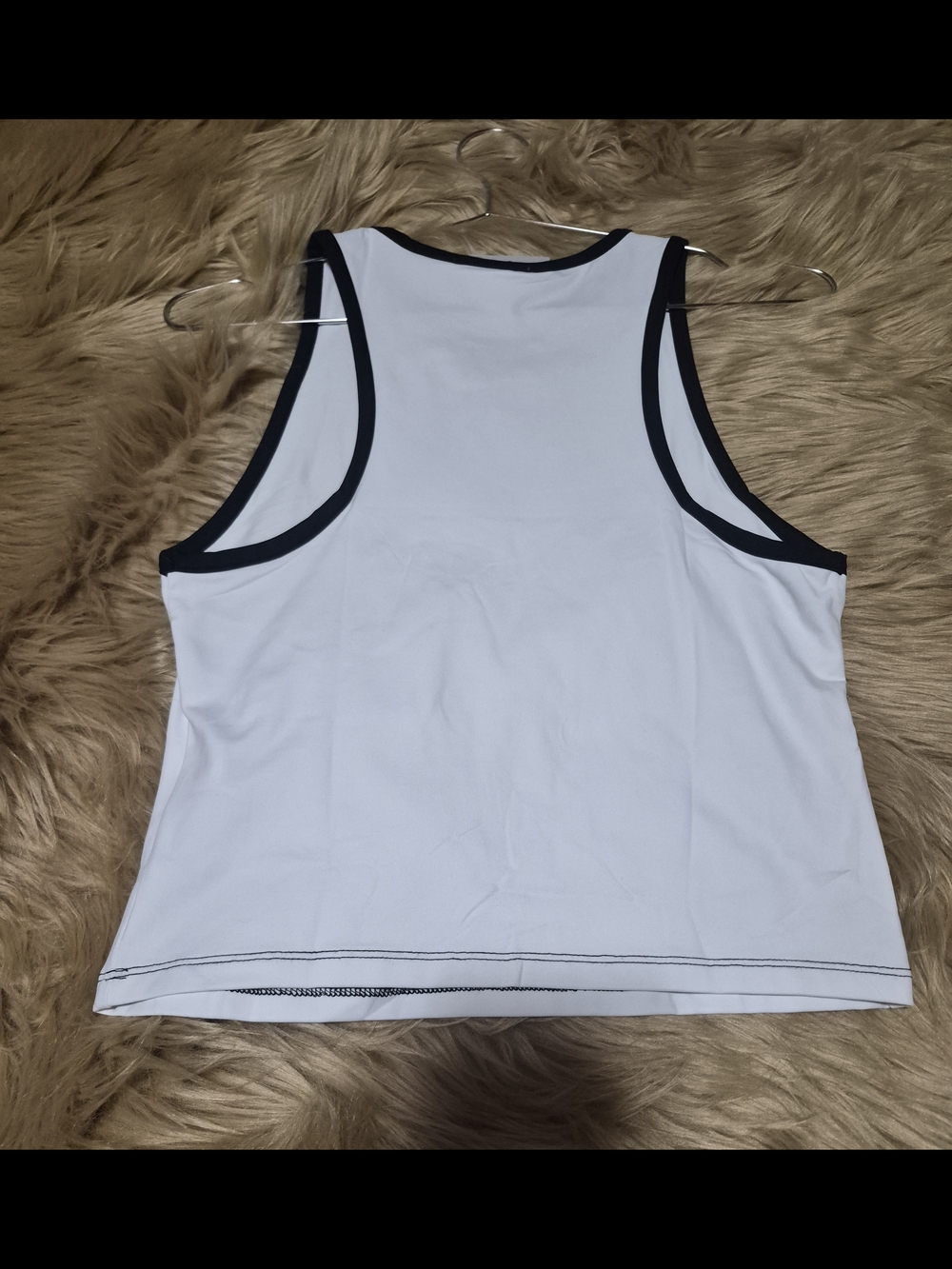 Zara White Black Crop Tank Top M - Picture 6 of 8